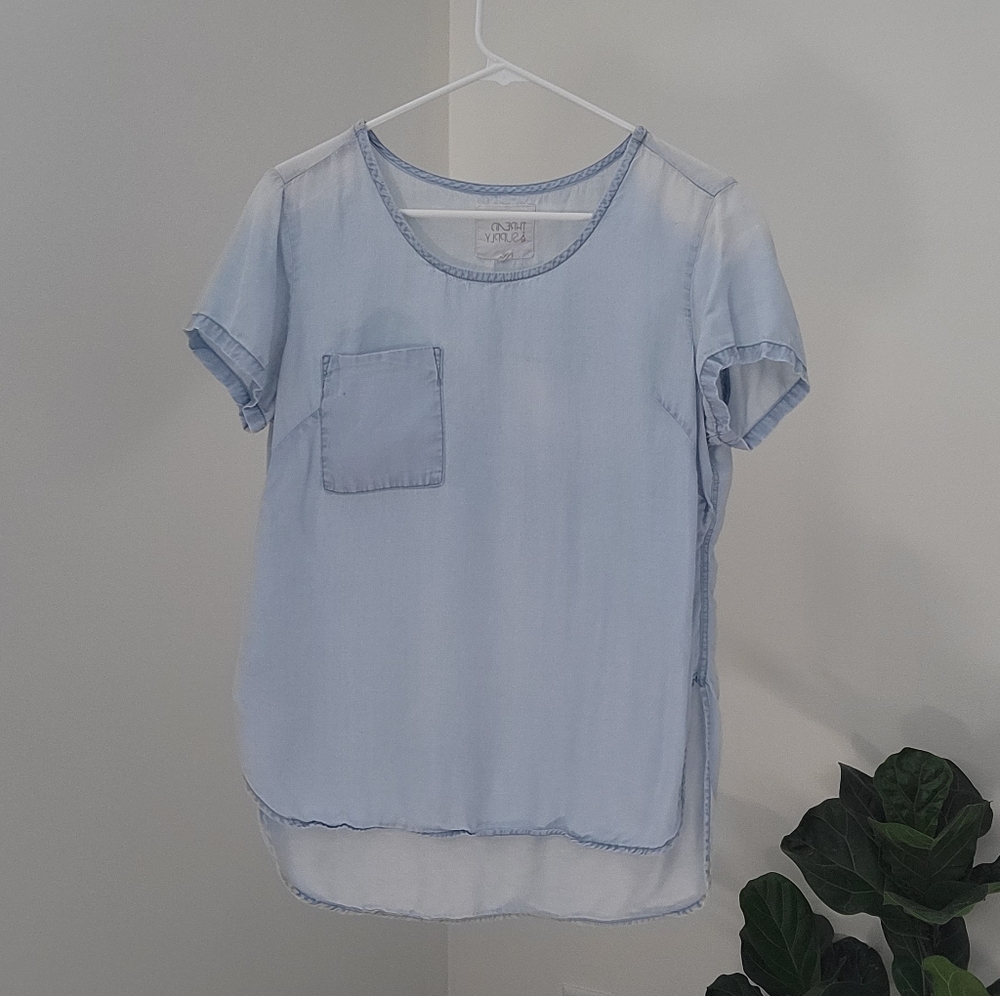 Light Blue Denim-wash Shirt